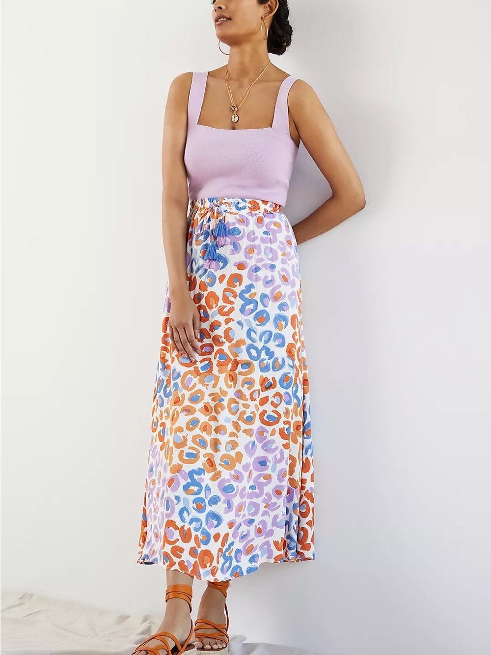 Farm Rio X Anthropologie Vibrance Maxi Printed Boho Skirt